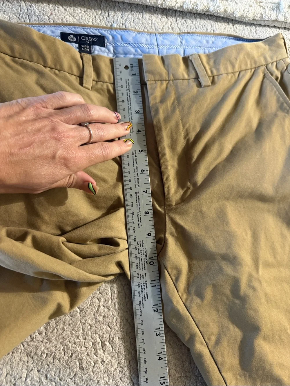 J. Crew Men's 100% Cotton Tan Chino Pants 32x34